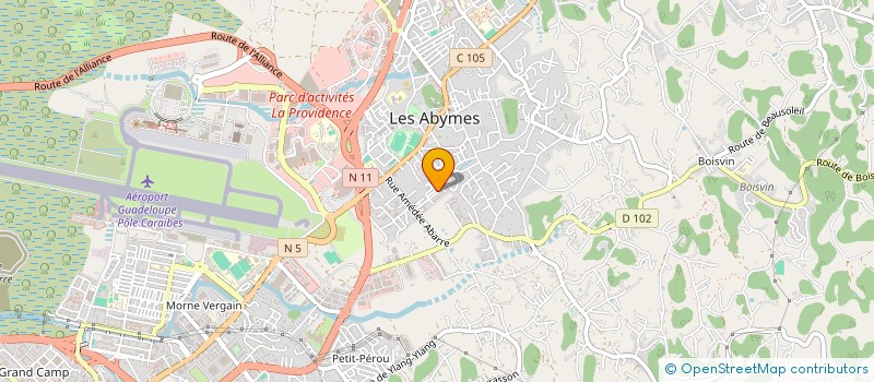 localisation de l'entreprise B M IMMO à LES ABYMES