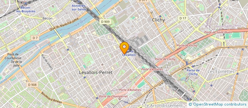 localisation de l'entreprise B & M INTERNATIONAL à LEVALLOIS-PERRET