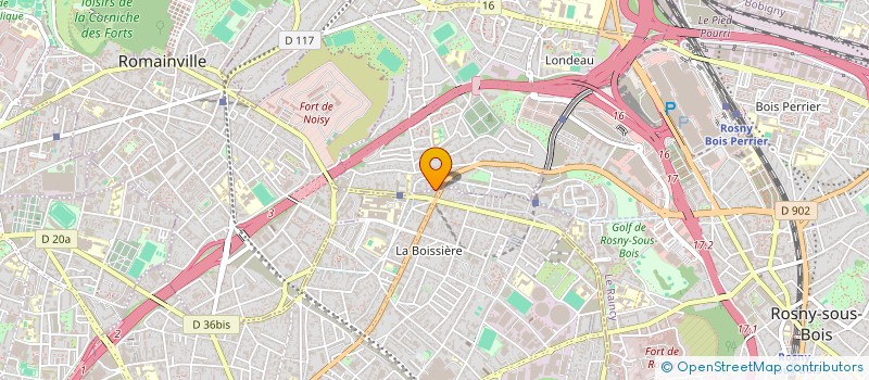 localisation de l'entreprise B.M.M à NOISY-LE-SEC