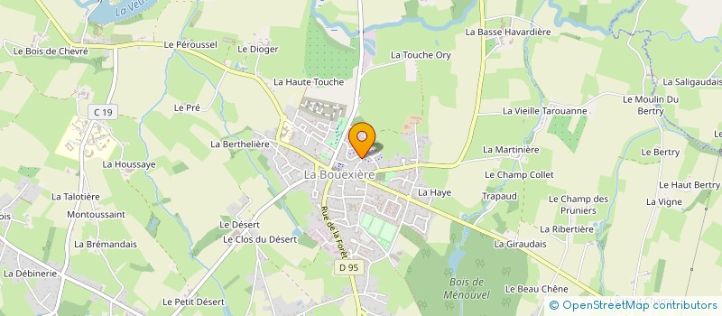 localisation de l'entreprise B.M.O.  LA BOUEXIERE