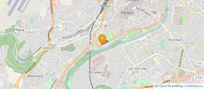localisation de l'entreprise B.M & PARTNERS à POITIERS