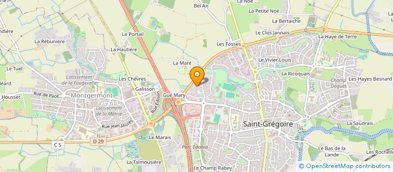 localisation de l'entreprise B.M. PARTNERS  SAINT-GREGOIRE