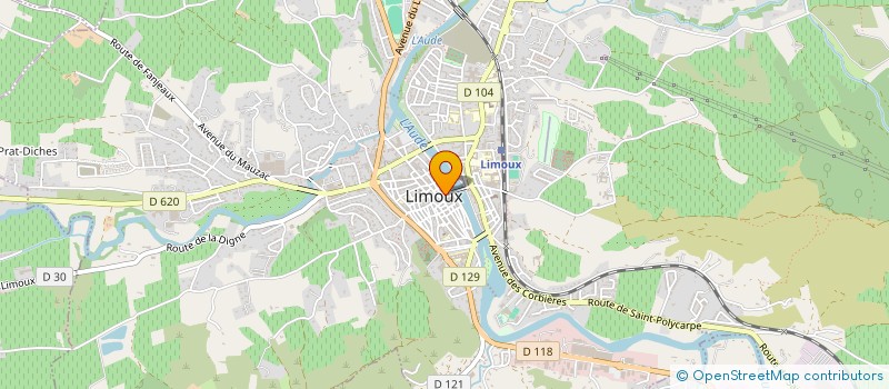 localisation de l'entreprise B.M. PRODUCTION  LIMOUX