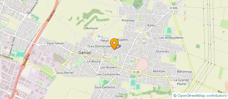 localisation de l'entreprise B.M.R.  GENAS