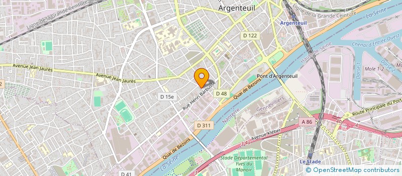 localisation de l'entreprise B.M. RAVALEMENT à ARGENTEUIL