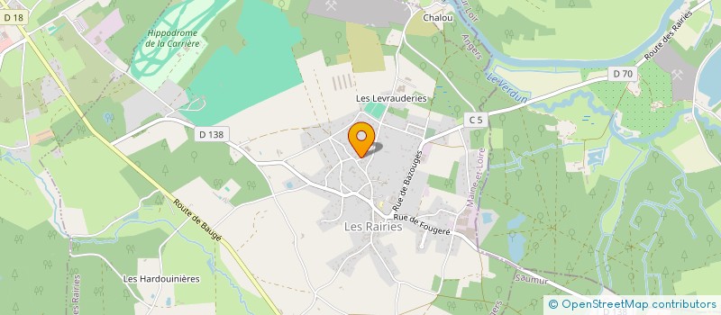 localisation de l'entreprise B.M. ROLLAND  LES RAIRIES