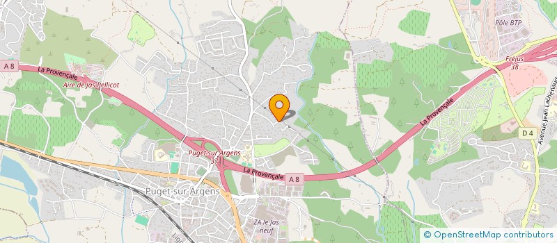 localisation de l'entreprise B.M.S.  PUGET-SUR-ARGENS