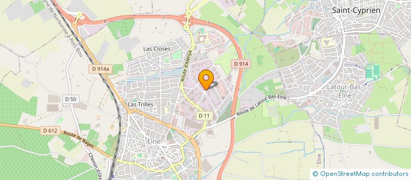 localisation de l'entreprise B.M.S.F AUTO CONTROLE  ELNE