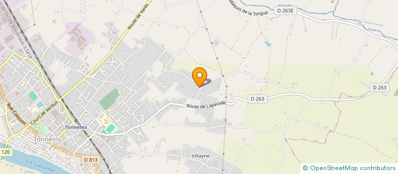 localisation de l'entreprise B. M. SCI  TONNEINS