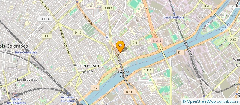 localisation de l'entreprise B M SERVICES à GENNEVILLIERS