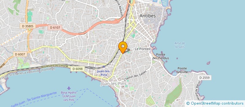 localisation de l'entreprise B.M.T.  ANTIBES