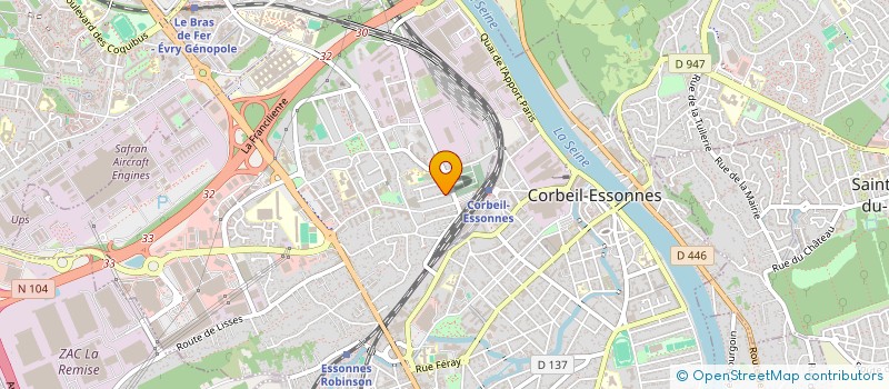 localisation de l'entreprise B.M.T.E. à CORBEIL-ESSONNES