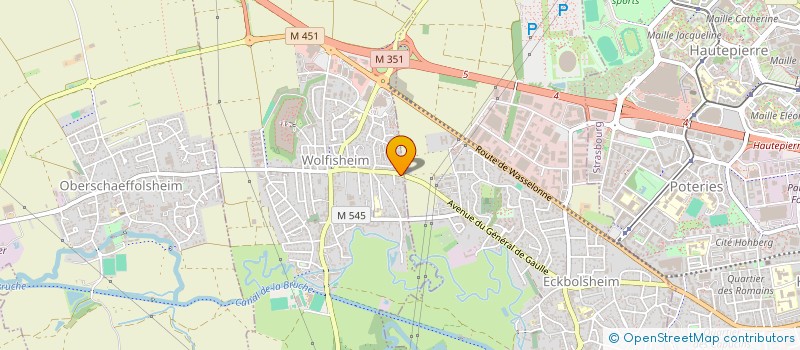 localisation de l'entreprise B.M.TAXI  WOLFISHEIM