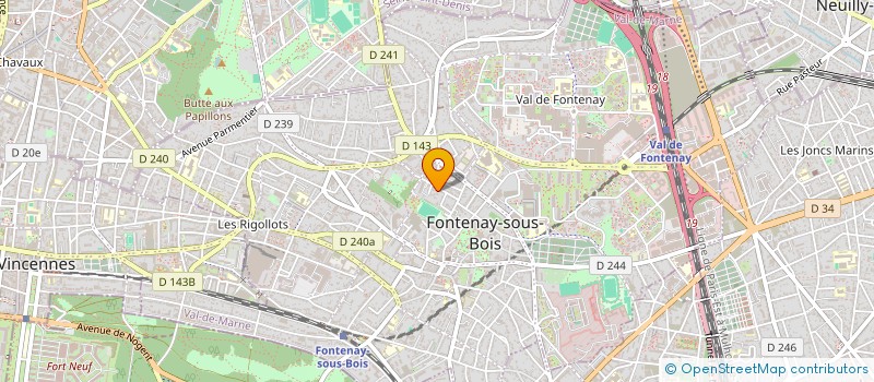 localisation de l'entreprise B&M TRANSPORT à FONTENAY-SOUS-BOIS
