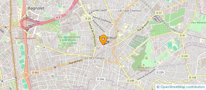 localisation de l'entreprise B. MA. IMMO à MONTREUIL