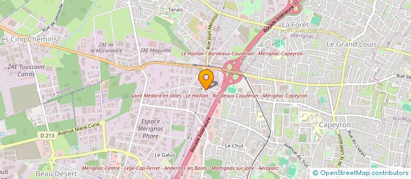 localisation de l'entreprise B & MACE  MERIGNAC