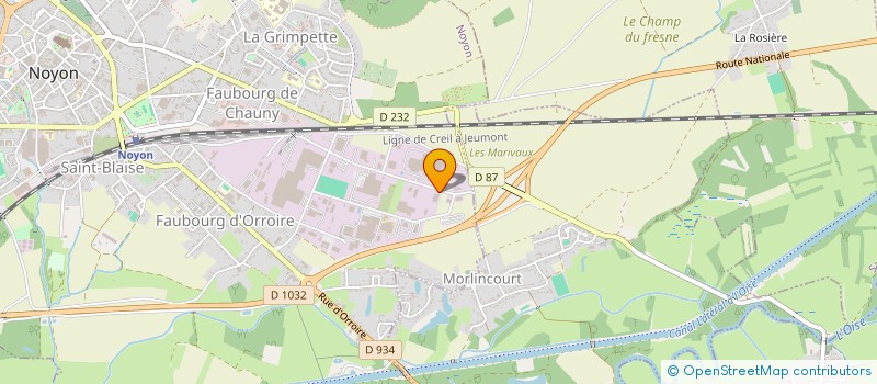 localisation de l'entreprise B.MARS.  NOYON