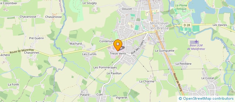 localisation de l'entreprise B.MORE MENUISERIE  MONTREVEL-EN-BRESSE