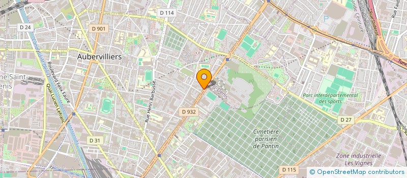 localisation de l'entreprise B & N à AUBERVILLIERS