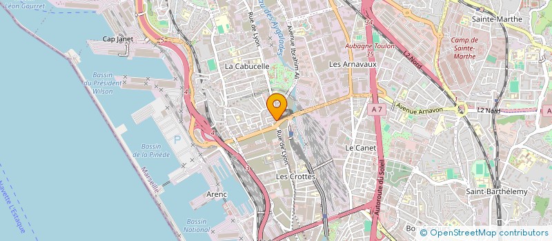 localisation de l'entreprise B.N.A. BATIMENTS NEGOCIATIONS ET AMENAGEMENTS à MARSEILLE