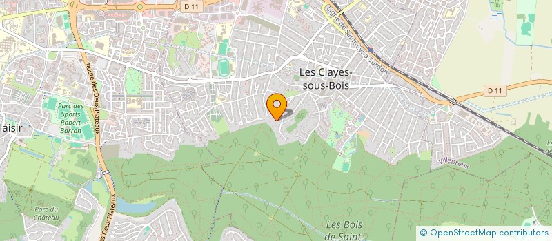 localisation de l'entreprise B.N.B.E.  LES CLAYES-SOUS-BOIS