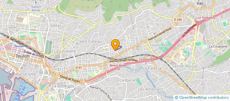 localisation de l'entreprise B.N.I  TOULON