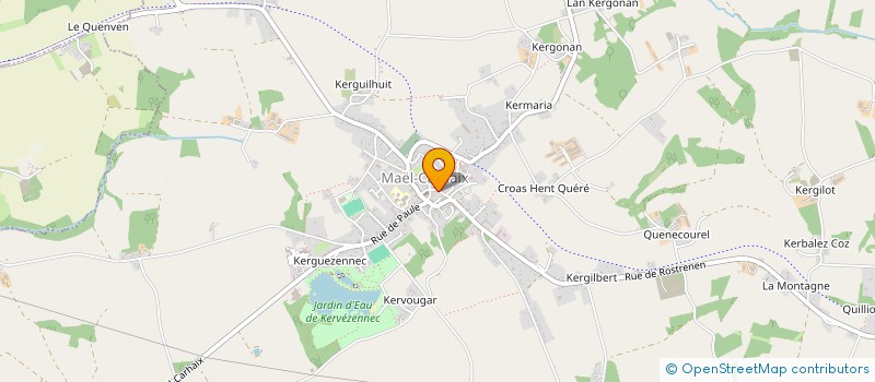 localisation de l'entreprise B.N.L.J.  MAEL-CARHAIX