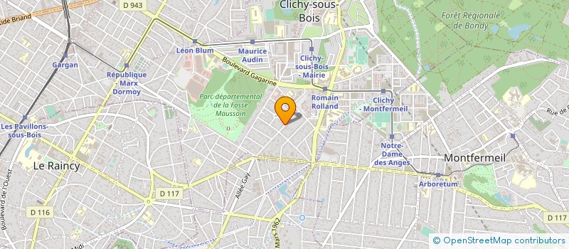 localisation de l'entreprise B N O CONSTRUCTION à CLICHY-SOUS-BOIS