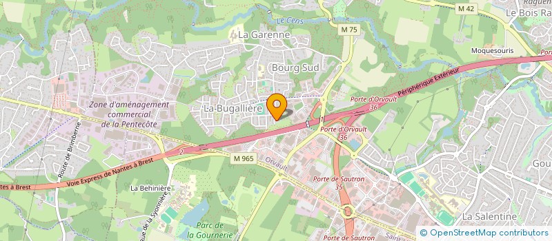 localisation de l'entreprise B-NEOME HOLDING  ORVAULT