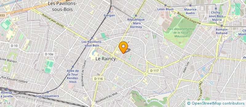 localisation de l'entreprise B&O  LE RAINCY