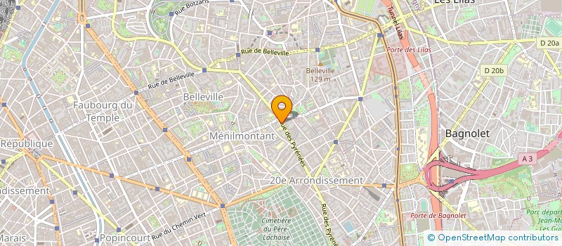 localisation de l'entreprise B.O.B. à PARIS