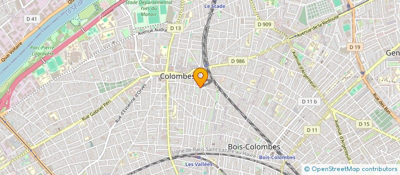 localisation de l'entreprise B'O PRODUCTIONS à COLOMBES