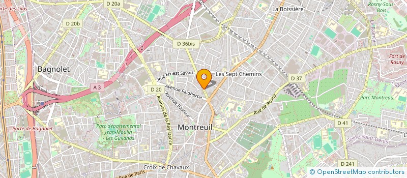 localisation de l'entreprise B.O.V à MONTREUIL