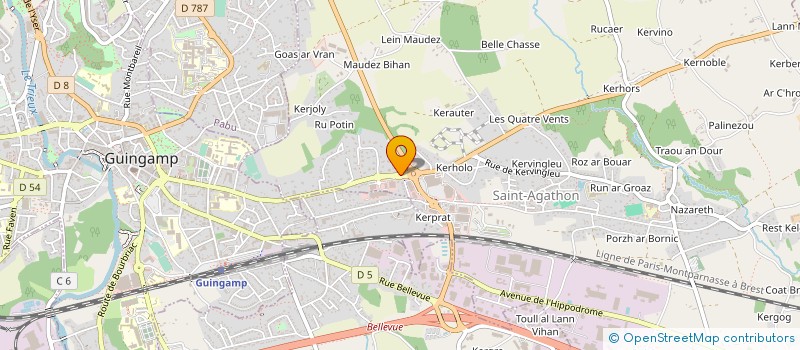 localisation de l'entreprise B. OPTIQUE à SAINT-AGATHON