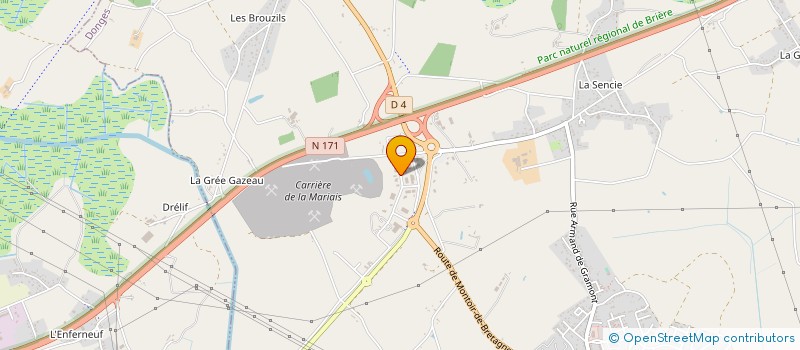 localisation de l'entreprise B.OUEST à DONGES