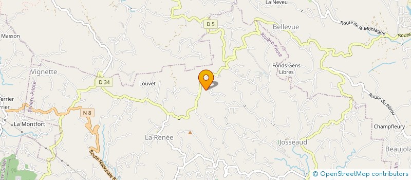 localisation de l'entreprise B.P AUTO - SERVICES  RIVIERE-PILOTE