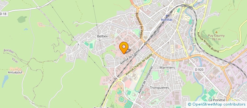 localisation de l'entreprise B & P AUTO SERVICES à AURILLAC