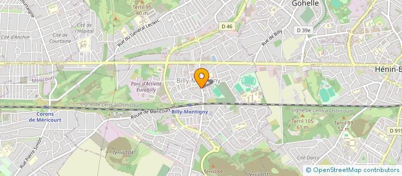 localisation de l'entreprise B.P.B.M. à BILLY-MONTIGNY