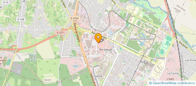 localisation de l'entreprise B.P.B. SPORT à OLIVET