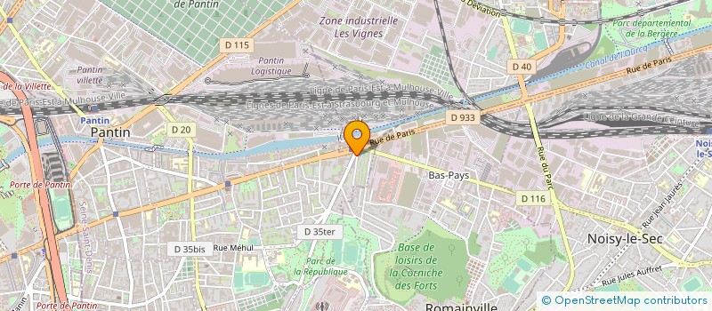 localisation de l'entreprise B.P.C. SARL à PANTIN