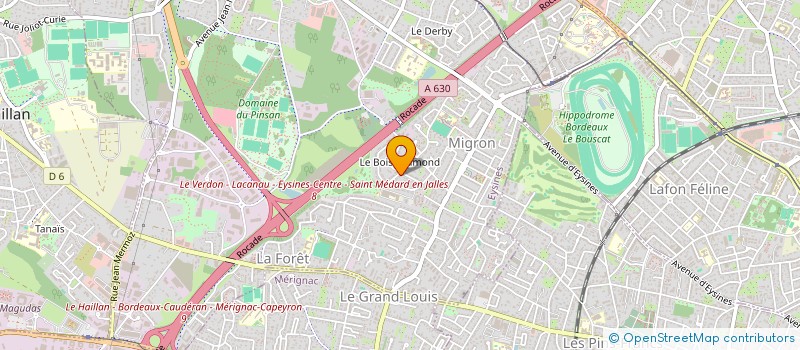 localisation de l'entreprise B.P.C TOITURE-ZINGUERIE à EYSINES