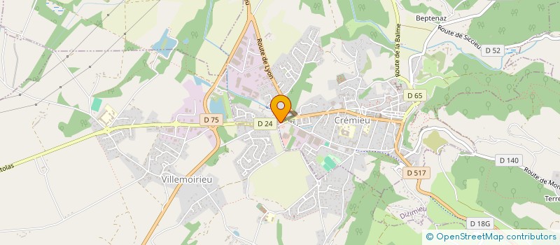 localisation de l'entreprise B.P.C.V.  CREMIEU