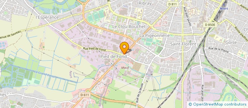 localisation de l'entreprise B.P.F. à NIORT
