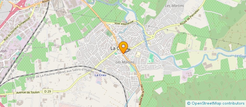 localisation de l'entreprise B.P. IMMOBILIER à LA CRAU