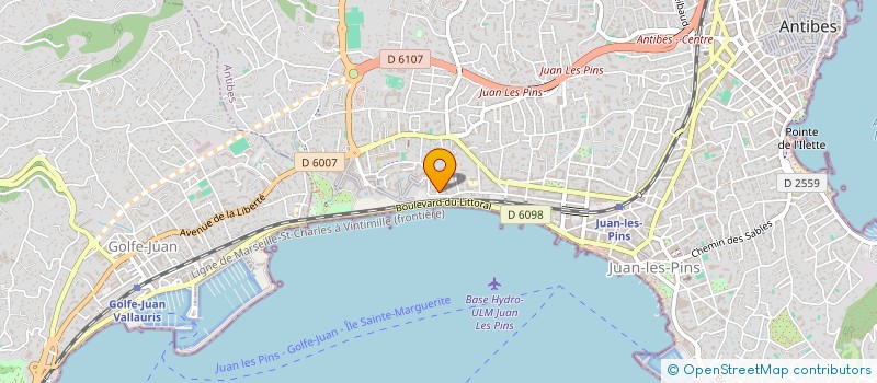 localisation de l'entreprise B.P. IMMOBILIER à ANTIBES