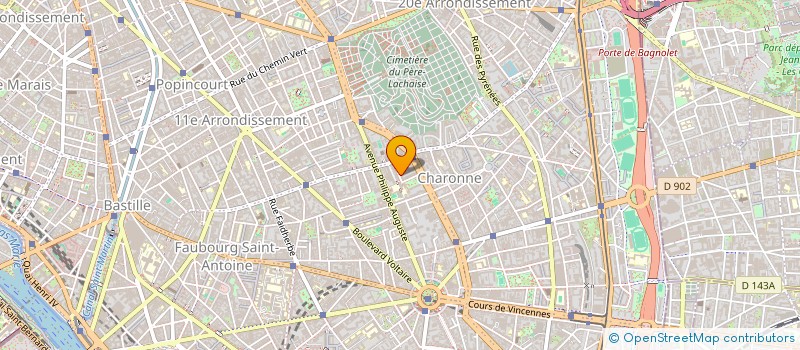 localisation de l'entreprise B.P.J. ESPACES à PARIS