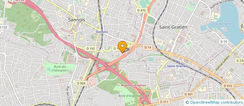 localisation de l'entreprise B.P.M. à SANNOIS