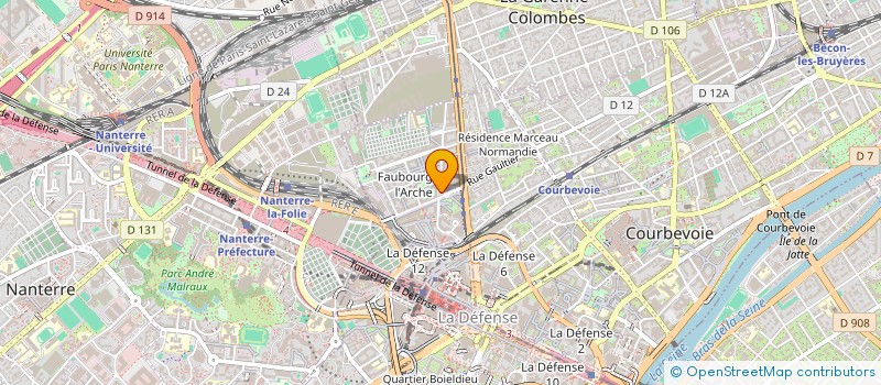 localisation de l'entreprise B P M à COURBEVOIE