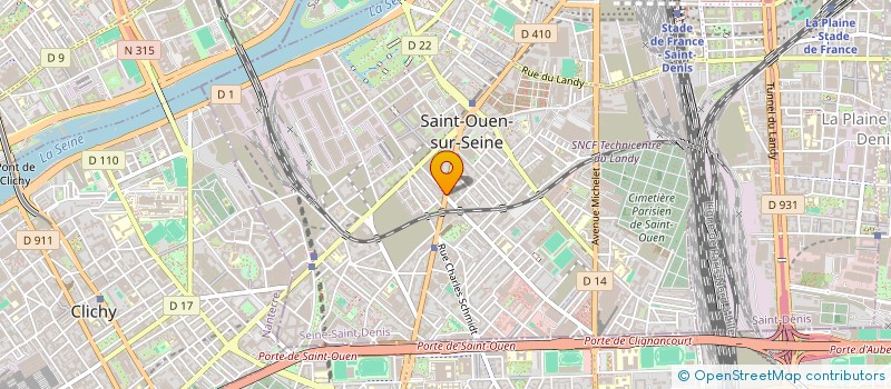 localisation de l'entreprise B.P.M. à SAINT-OUEN-SUR-SEINE