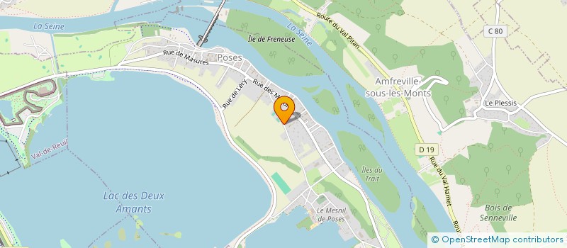 localisation de l'entreprise B.P.M.B.  POSES